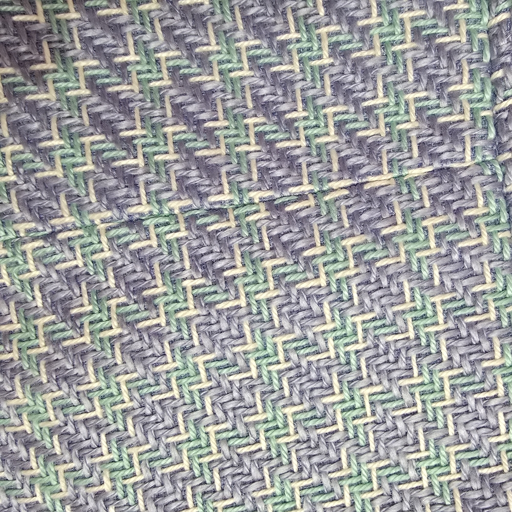 Sag Harbor Blue and White Herringbone Tweed Full Zip Blazer 10 Career - Picture 4 of 11